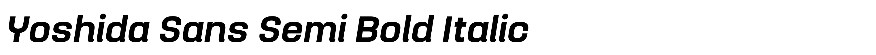 Yoshida Sans Semi Bold Italic
